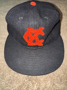 Ebbets Field Flannels for J. Crew embroidered KC Kansas City Black Hat